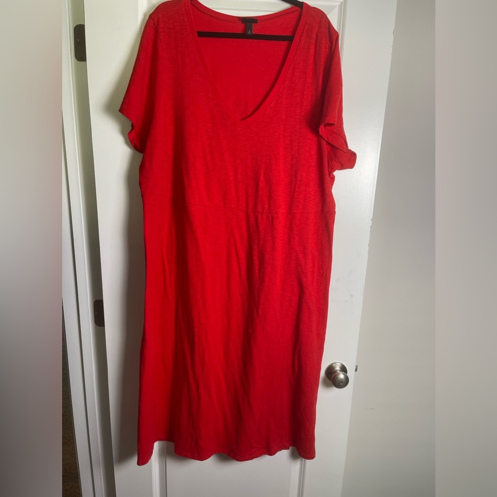 Torrid Red cotton midi dress size 3